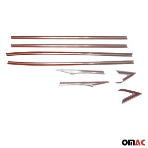 Honda Civic Window Trim - Omac - S.Steel - Gloss Silver - 2016